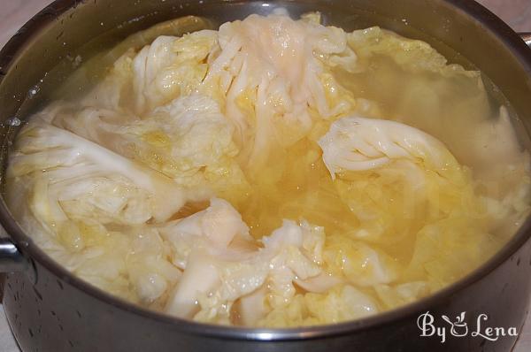 Vegan Stuffed Cabbage Rolls with Corn Grits - Step 1