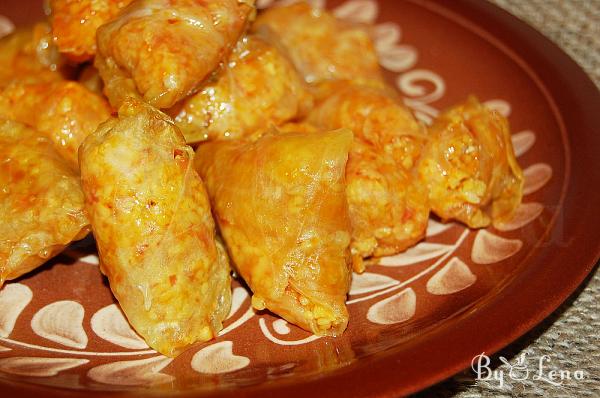 Vegan Stuffed Cabbage Rolls with Corn Grits - Step 16