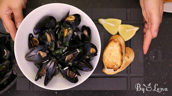 Mussels In Wine And Garlic - Moules Mariniere - Step 24