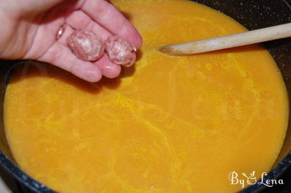 Creamy Pumpkin Soup with Meatballs - Step 10