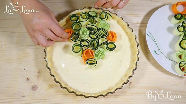 Zucchini Carrot Rose Tart - Step 13