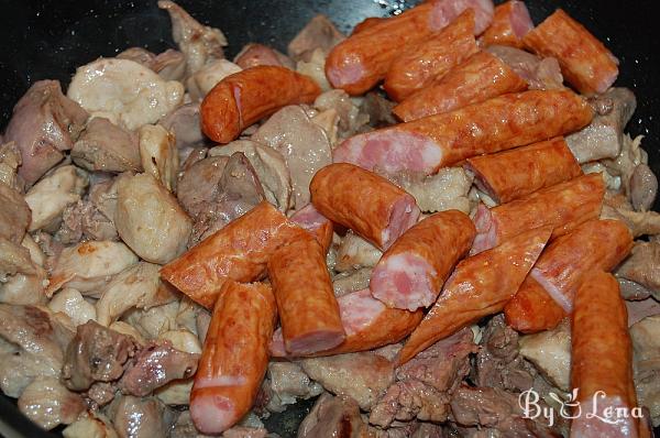 Romanian Sausage Pork Stew - Tochitura - Step 5