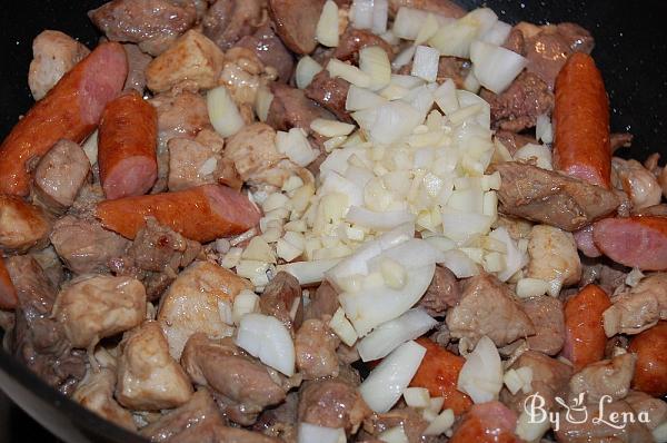 Romanian Sausage Pork Stew - Tochitura - Step 6