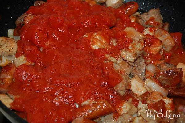 Romanian Sausage Pork Stew - Tochitura - Step 7