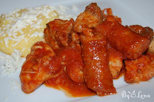 Romanian Sausage Pork Stew - Tochitura - Step 9