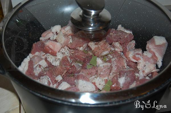 Traditional Romanian Pork Stew - Tochitura - Step 3