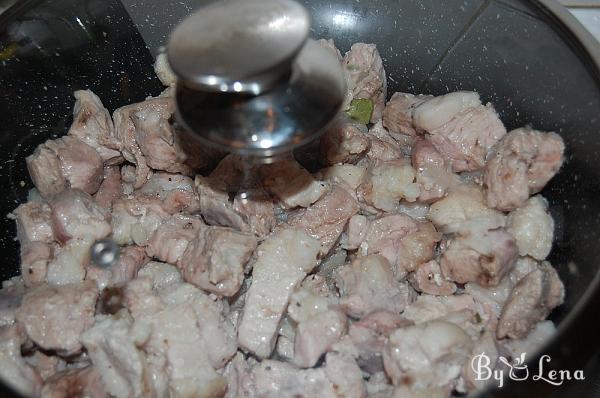 Traditional Romanian Pork Stew - Tochitura - Step 5