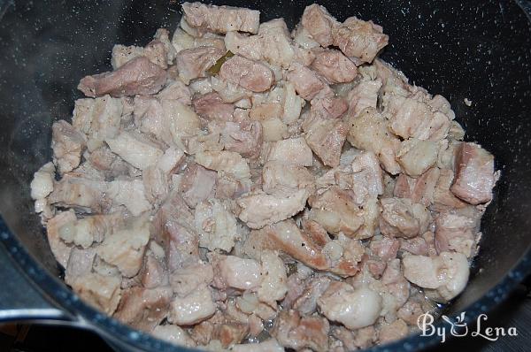 Traditional Romanian Pork Stew - Tochitura - Step 6