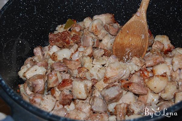 Traditional Romanian Pork Stew - Tochitura - Step 7