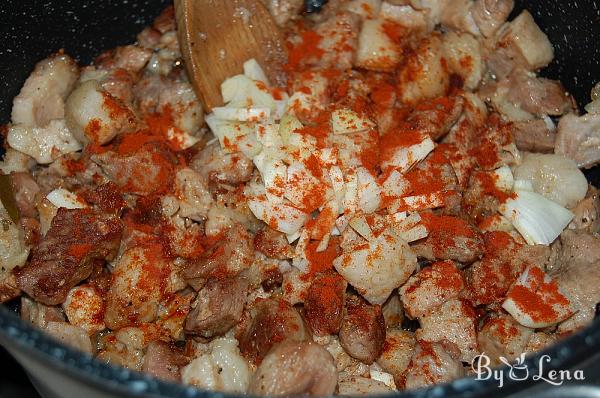Traditional Romanian Pork Stew - Tochitura - Step 8