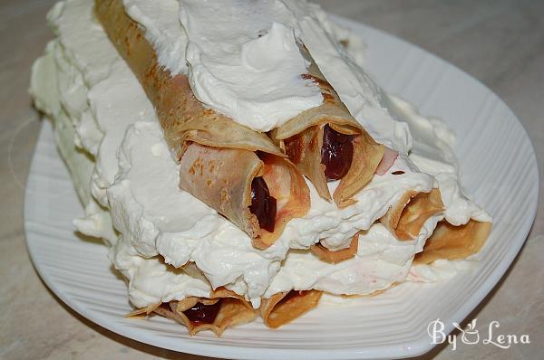 Moldovan Cherry Crepe Cake - Kushma lui Gugutza - Step 9