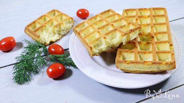 Oven Baked Cheese Waffles