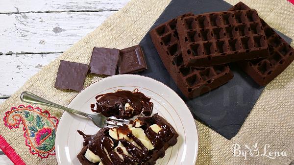Oven Baked Chocolate Waffles