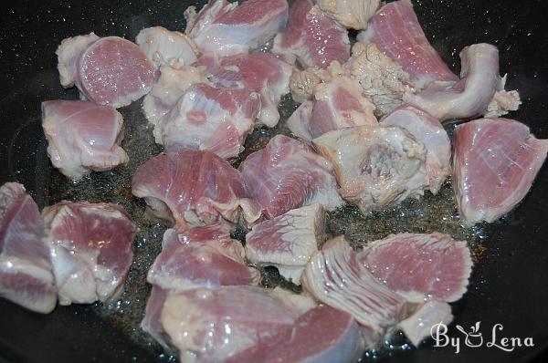 Fried Cabbage with Meat and Potatoes - Step 1