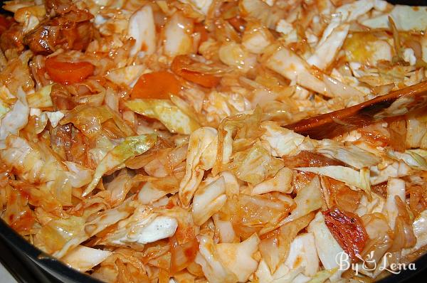 Fried Cabbage with Meat and Potatoes - Step 5