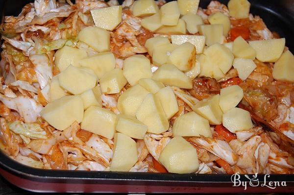 Fried Cabbage with Meat and Potatoes - Step 6