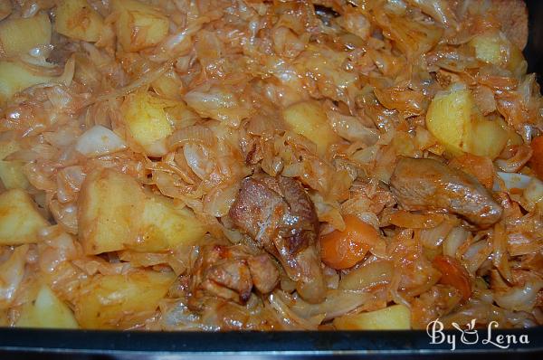 Fried Cabbage with Meat and Potatoes - Step 8