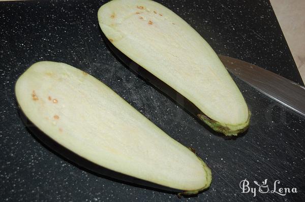 Roasted Eggplant with Cheese and Tomatoes - Step 1