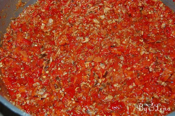Red Peppers and Mushrooms Spread - Step 11