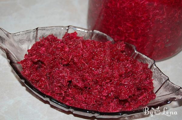 Traditional Moldovan Beetroot and Horseradish Relish