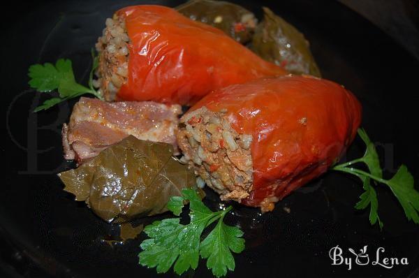 Rice and Meat Stuffed Peppers