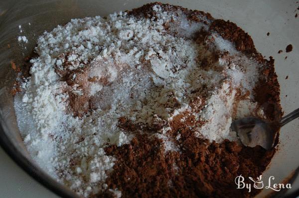 Chocolate muffins filled with Cream Cheese - Step 3