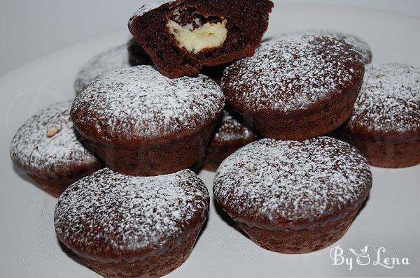 Chocolate muffins filled with Cream Cheese