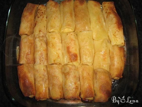 Farmer's Cheese Crepes with Chocolate Sauce - Step 8