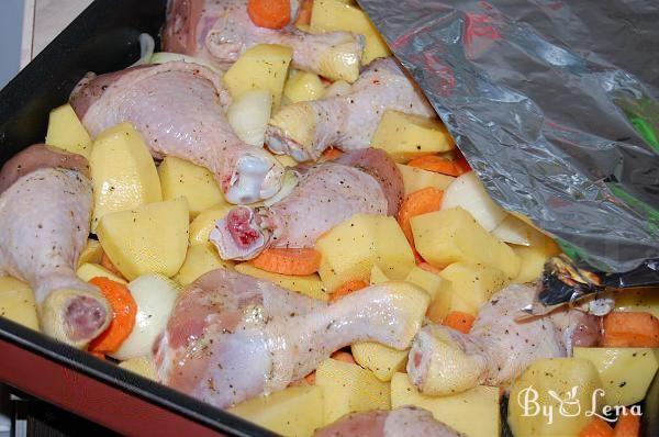 Baked Chicken with Potatoes and Vegetables - Step 3