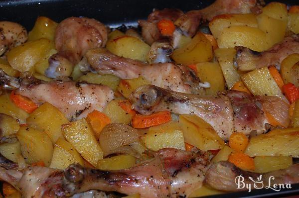 Baked Chicken with Potatoes and Vegetables - Step 4