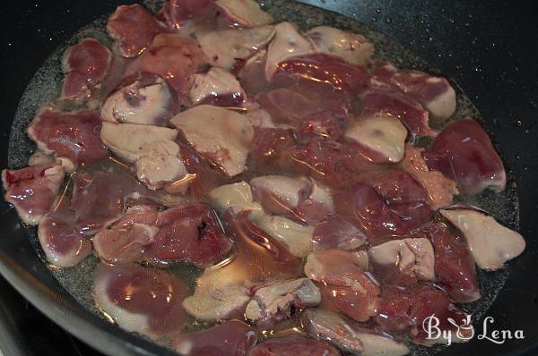 Braised Chicken Liver with Bacon - Step 2