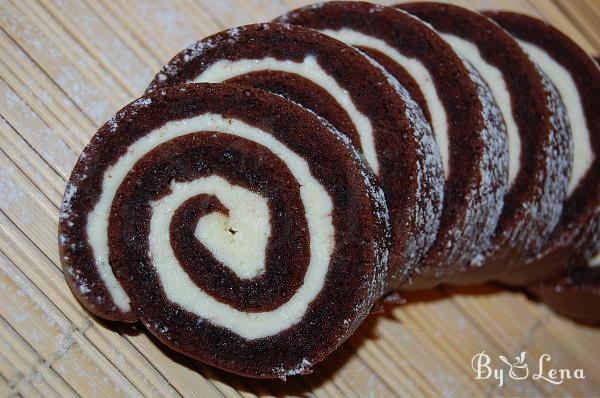Easy Chocolate Cheese Roll Cake - Step 14