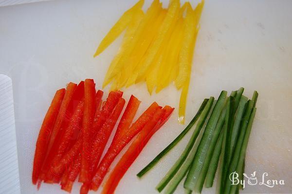 Bell Pepper Smoked Salmon Rolls - Step 3