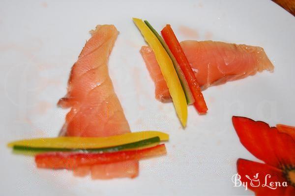Bell Pepper Smoked Salmon Rolls - Step 5
