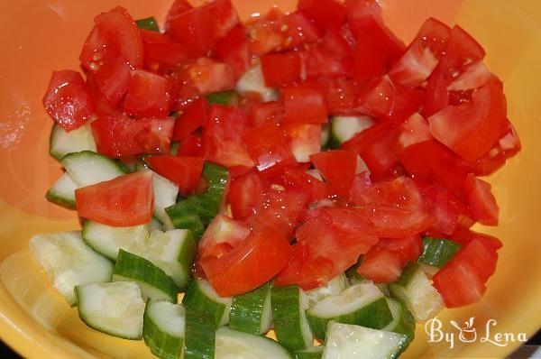 Cucumber, Smoked Salmon and Eggs Salad - Step 1