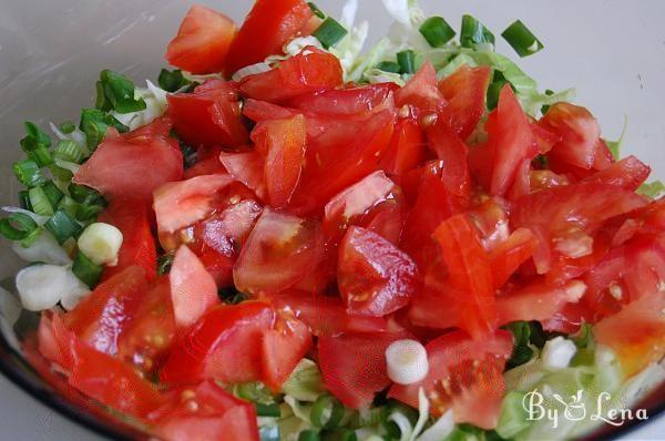 Cabbage, Peas and Tomatoes Salad - Step 2