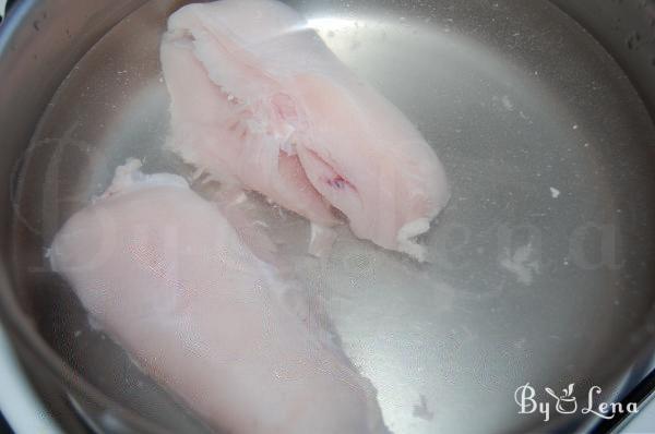 Creamy Mushrooms and Chicken Soup - Step 1