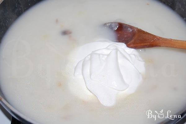 Creamy Mushrooms and Chicken Soup - Step 11