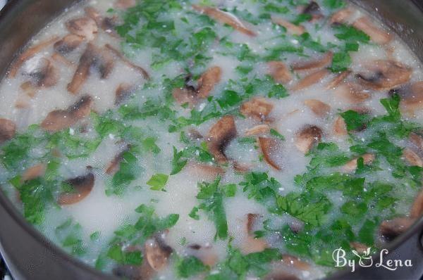 Creamy Mushrooms and Chicken Soup - Step 15