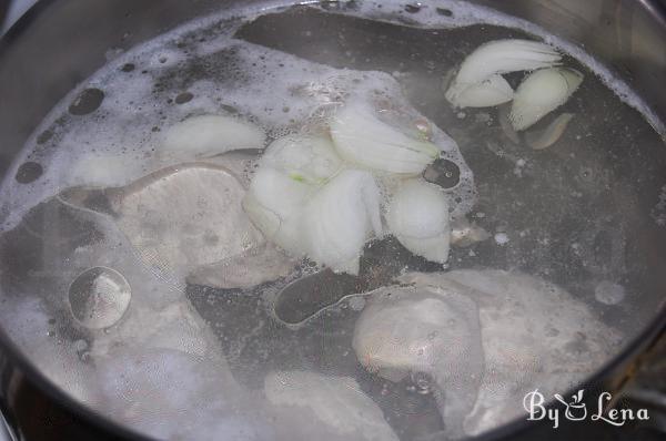 Cheese Chicken and Mushroom Soup - Step 1