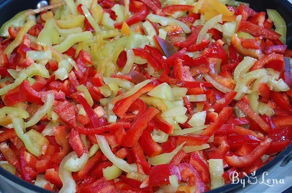 Eggplant, Red Pepper And Tomato Stew - Step 2