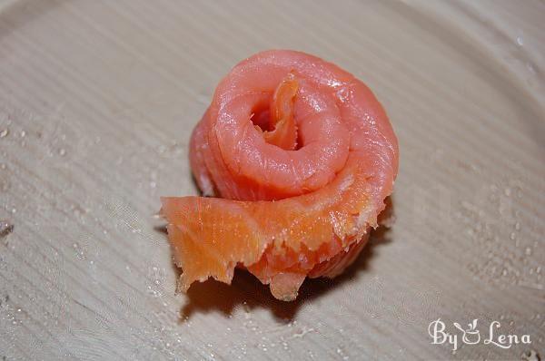 Smoked Salmon Rose Appetizers - Step 5