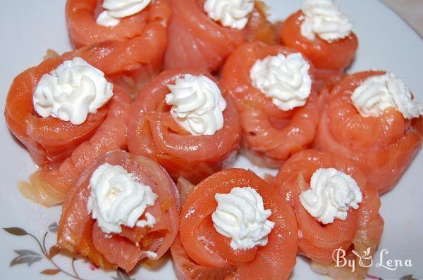 Smoked Salmon Rose Appetizers - Step 6