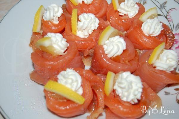 Smoked Salmon Rose Appetizers - Step 7