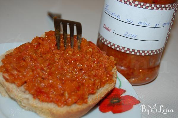 Eggplant Spread with Apples and Honey